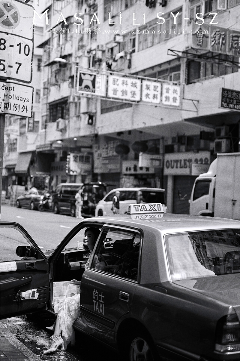 香港旅拍婚纱照尖沙咀街景.    深圳婚纱摄影玛莎莉莉摄影
