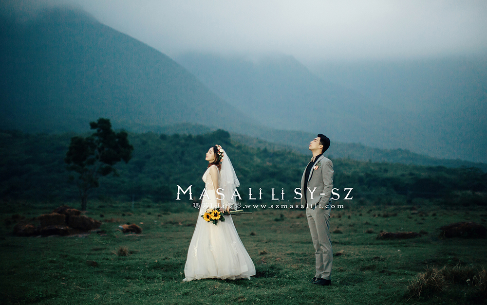买先生夫妇青青牧场旅拍小清新婚纱照                      深圳婚纱摄影工作室玛莎莉莉出品 