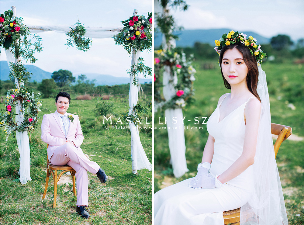 曾先生&郑小姐夫妇青青牧场旅拍婚纱照                        深圳婚纱摄影摄影工作室玛莎莉莉摄影出品